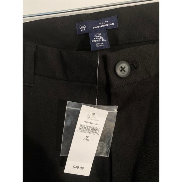 Gap Slim City ankle pants NEW women’s size 12 black stretch basic minimalist - Picture 4 of 6